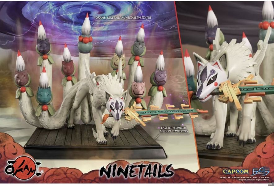 正版授權 First 4 Figures 50.5cm Okami 大神 九尾 雕像 