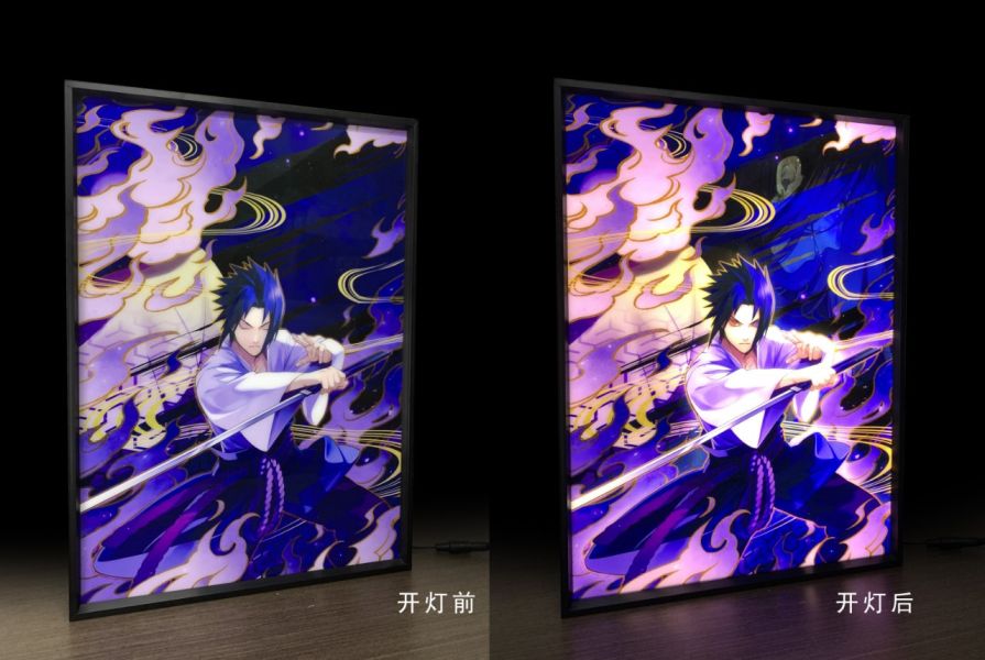 萌萌匠 火影忍者佐助寫輪眼大蛇丸燈光裝飾畫二次元周邊掛畫禮物 