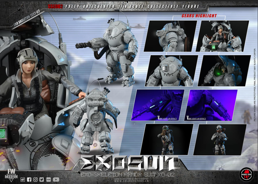 Soldier Story 1/18 EXO 外骨骼裝甲服XO-02 可動收藏人偶 