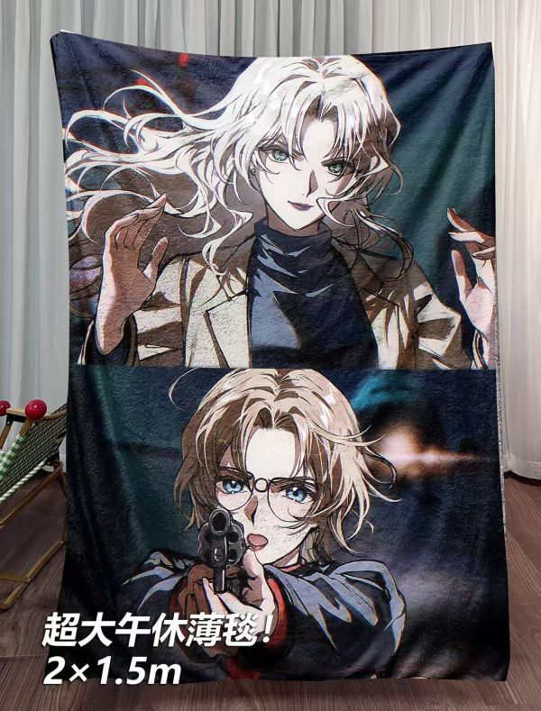 千鳥社 《貝爾摩德和茱蒂》名偵探柯南二次元午睡毯地毯裝飾畫 