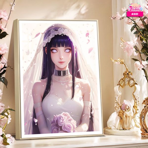 阿喵畫社 婚紗日向雛田高清裝飾畫 