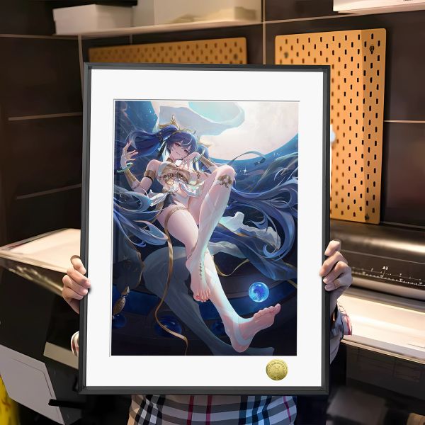 皇呱《月下女神尤諾》鳴潮戰鬥輔助尤諾裝飾畫 