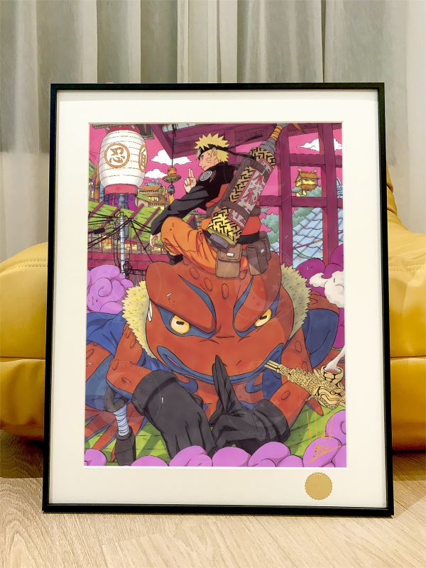 星空《木葉村鳴人》九尾火影忍者仙人模式裝飾畫 