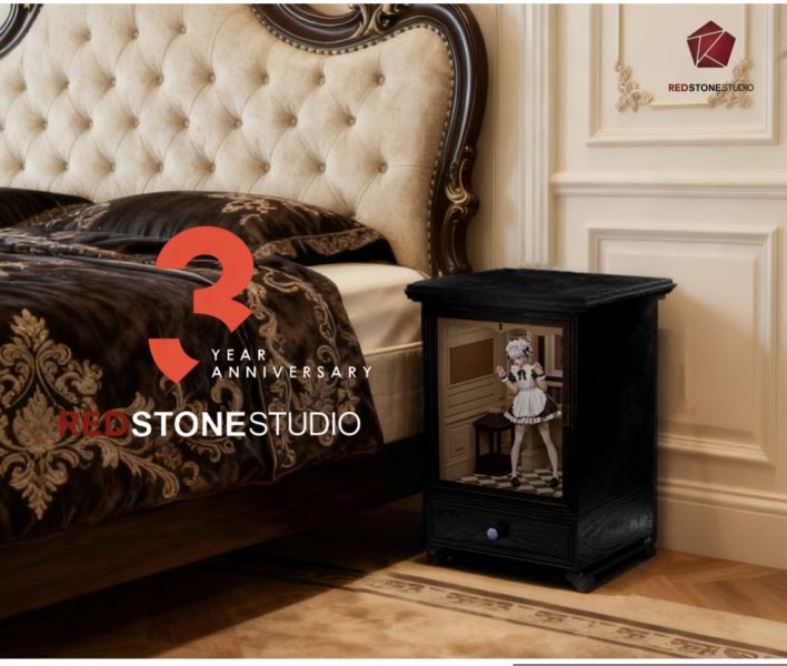 紅石REDstone 3週年限定款 奇犽·揍敵客黑胡桃木座櫃 