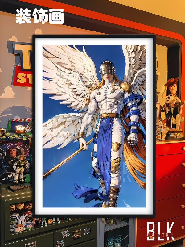 巴洛克《天使獸》數碼寶貝Angemon裝飾畫冰箱貼 