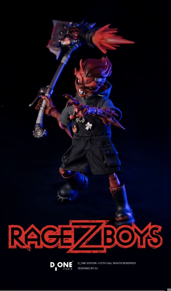 正版授權 D_ONESTUDIO RAGE-ZBOYS系列-牙仔 1/12可動人偶 失控版 