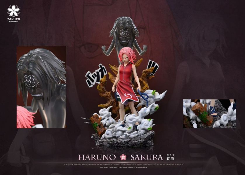 櫻花 studio 火影輕雕像共鳴系列第十二彈春野櫻&第十三彈犬塚牙 