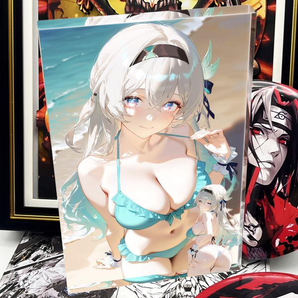 阿喵畫社 海風吹吹 流螢雙層收藏透明磚 