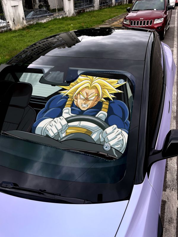 千鳥社《汽車前擋遮陽-特蘭克斯》龍珠超級賽亞人 