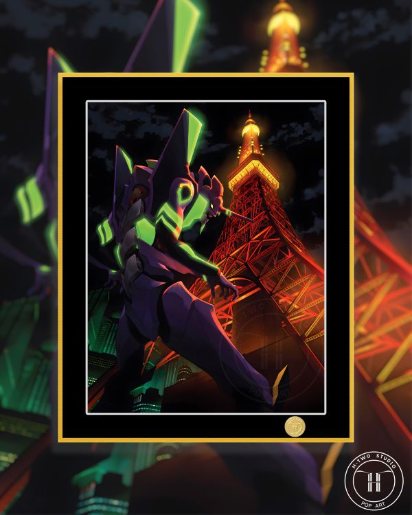 H2工作室《東京塔初號機》新世紀福音戰士EVA裝飾畫 