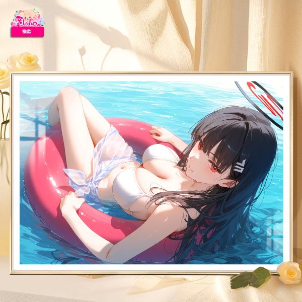 阿喵畫社 海景風情調月莉音超清裝飾畫 