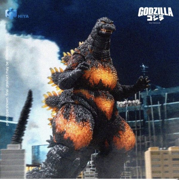 正版授權 HIYA 海雅玩具 18cm 哥斯拉⼤戰戴斯特洛伊亞 超可動紅蓮哥斯拉 