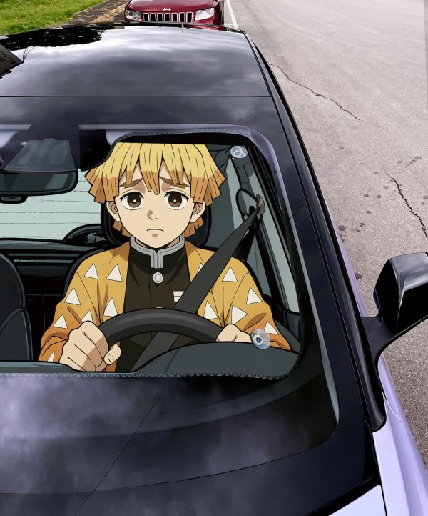 千鳥社 《汽車前擋遮陽-善逸》開車鬼滅之刃我妻善逸鬼殺隊 
