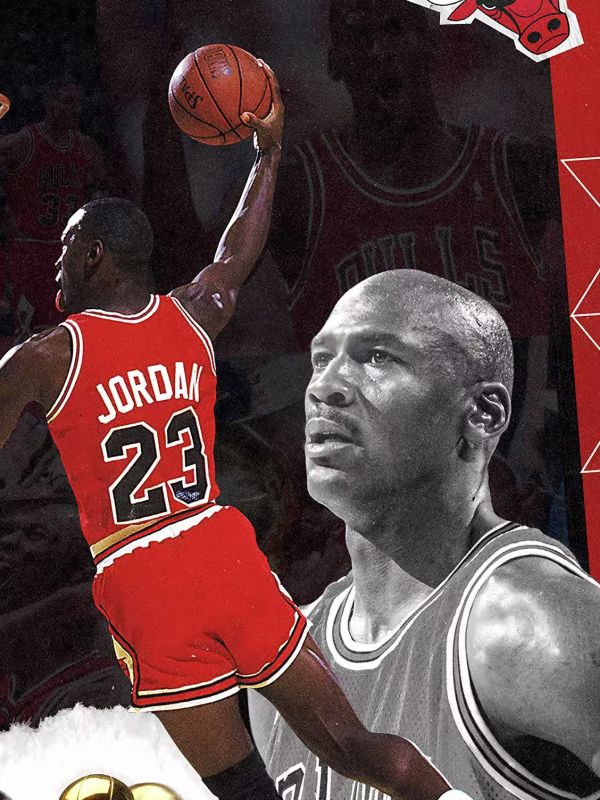 星空 《籃球之神喬丹》邁克爾喬丹NBA MJ裝飾畫 