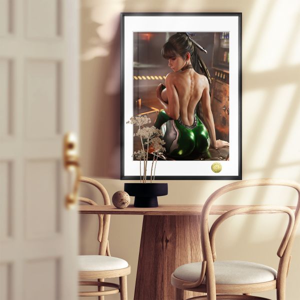 皇呱《劍星伊芙EVE》最終幻想迷人魅惑回頭裝飾畫 