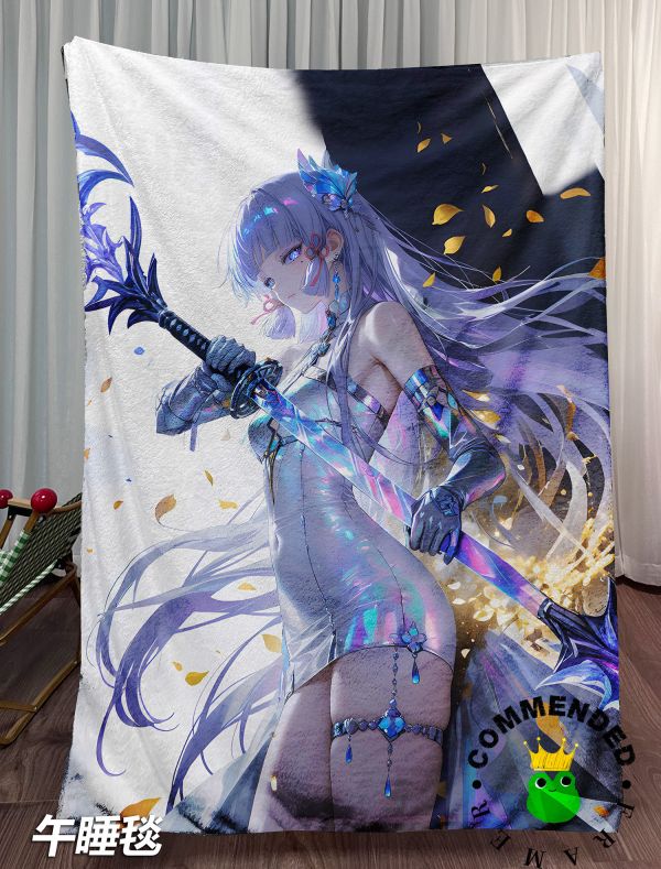 皇呱 《神裏大小姐》稻妻公主神裏綾華同人周邊裝飾畫 