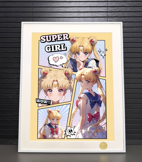 H2工作室 《水兵月》美少女戰士月野兔水手月亮裝飾畫 