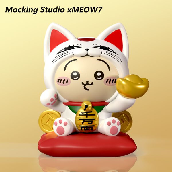 MOCKING×MEOW7 烏薩奇×高速婆婆 招財貓擺件 