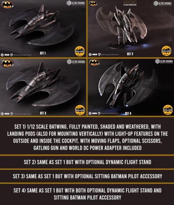 正版授權 JAZZINC DIORAMAS 1/12 1989年終極蝙蝠翼戰機 四款 