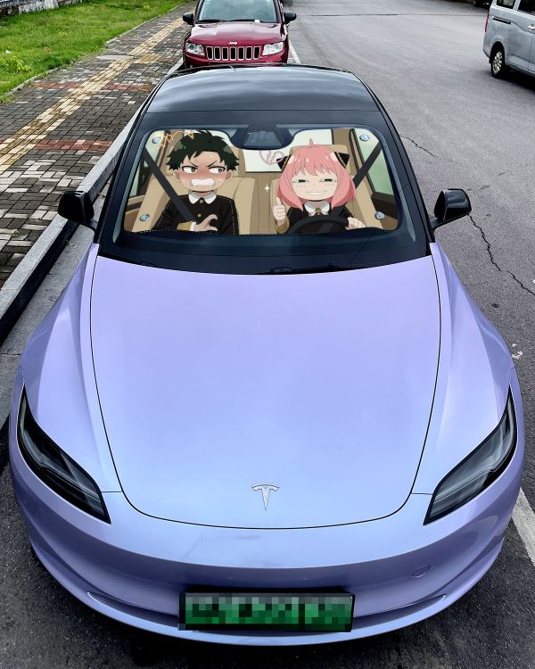 千鳥社《汽車前擋遮陽-間諜過家家》夏季二次元遮陽 