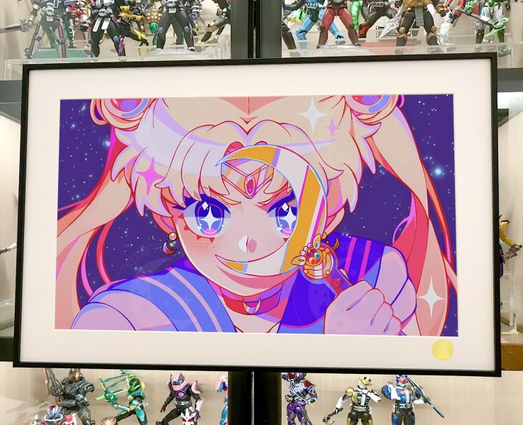 星空《閃光美少女》美少女戰士水兵月月野兔裝飾畫 
