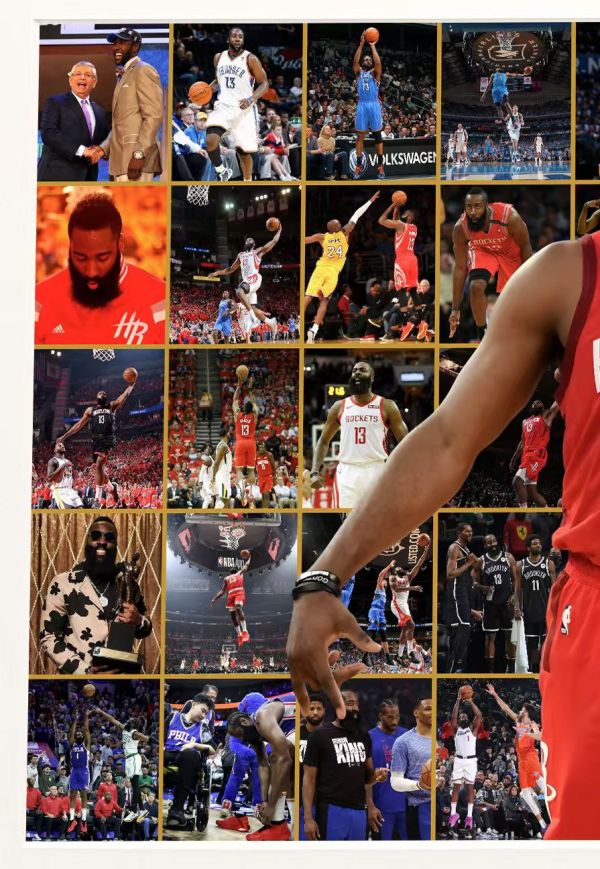 H2工作室 《留在巔峯–詹姆斯哈登》NBA快船火箭籃網大鬍子哈登裝飾畫 