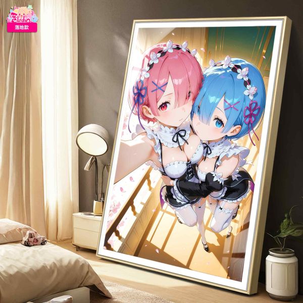 阿喵畫社 迎辰蕾姆拉姆裝飾畫 