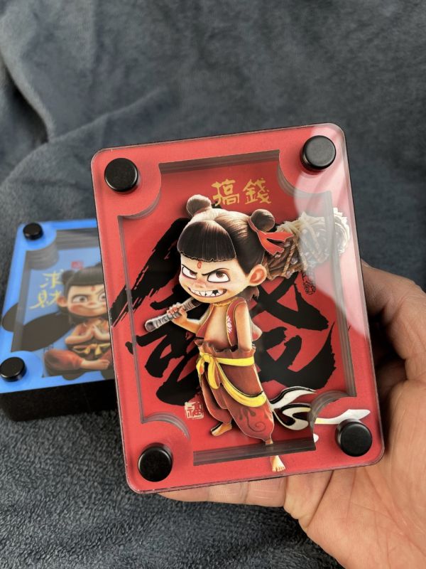 萌萌匠 卡通魔丸哪吒周邊立體卡磚裝飾擺臺 