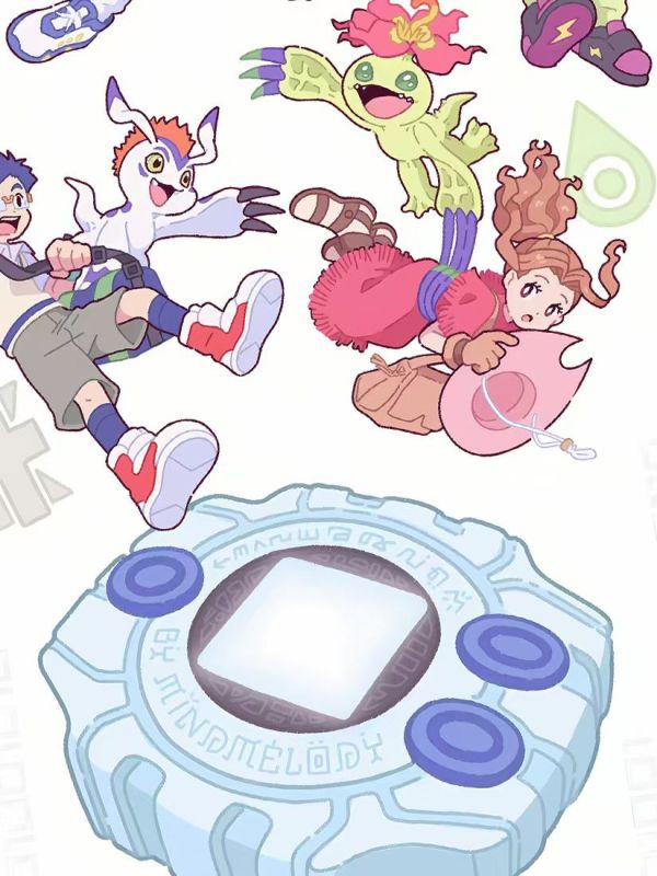 星空工作室 《被選召的孩子們》數碼寶貝亞古獸加布獸太一裝飾畫 