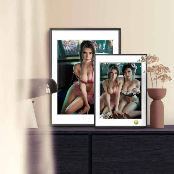 皇呱 《愛麗絲、蒂法》最終幻想FF7裝飾畫 