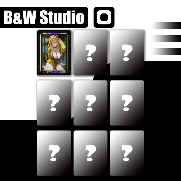 黑白畫映 B&W Studio 皮卡丘女孩系列桌面裝飾卡磚 第一彈 喜多川海夢 
