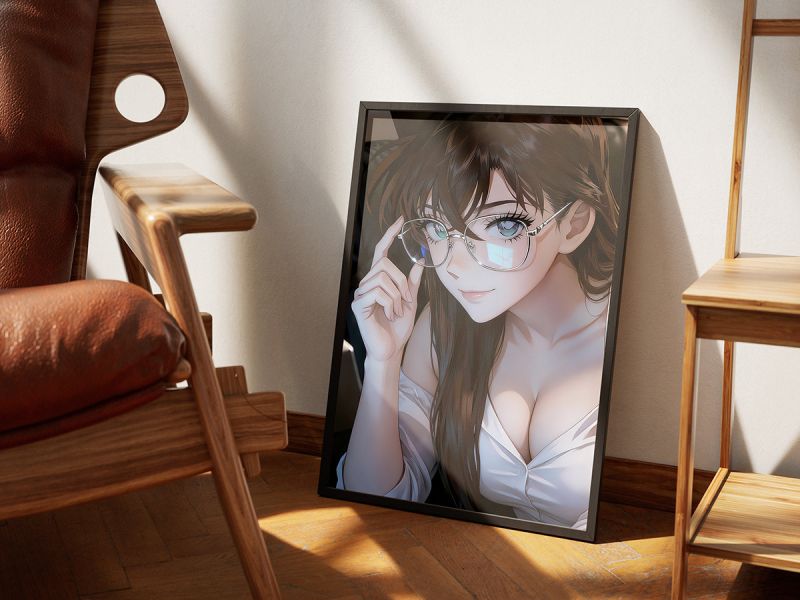 千鳥社《屏幕前的毛利蘭》名偵探柯南午睡毯地毯裝飾畫 