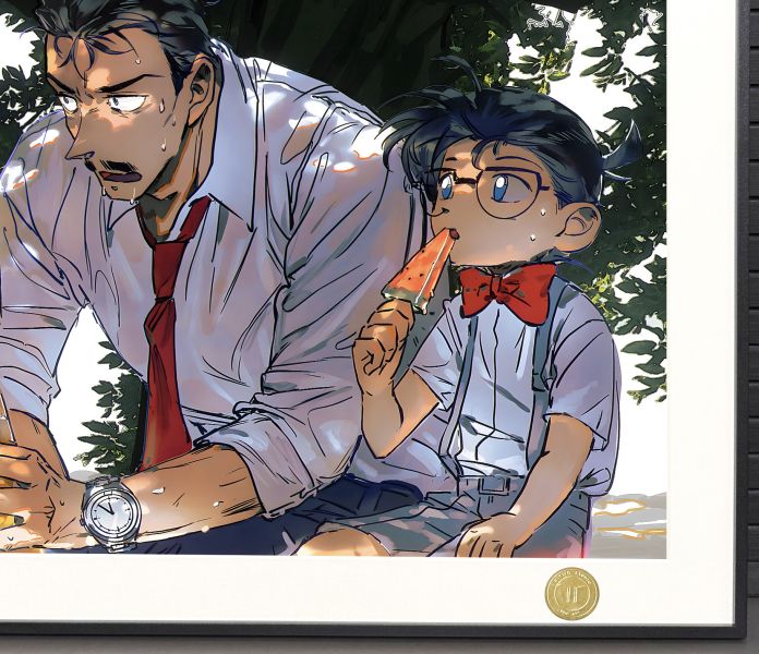 H2工作室 《夏日二人組》名偵探柯南毛利小五郎柯南裝飾畫 