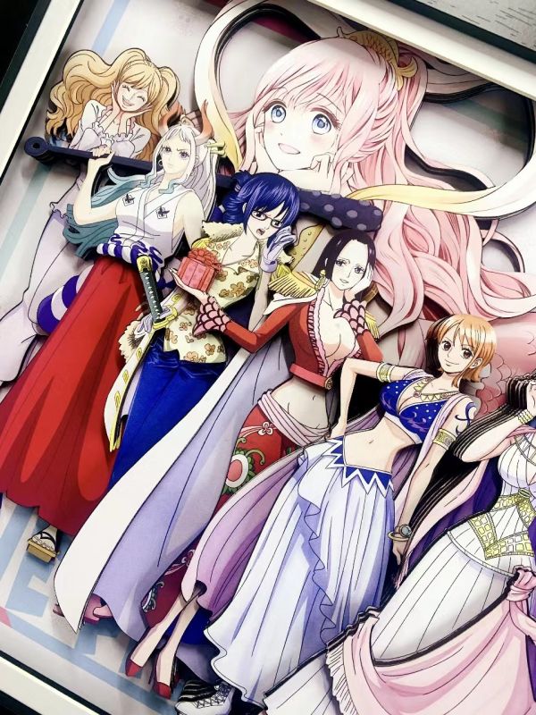 航海王one piece女帝娜美羅賓女團3D立體畫 