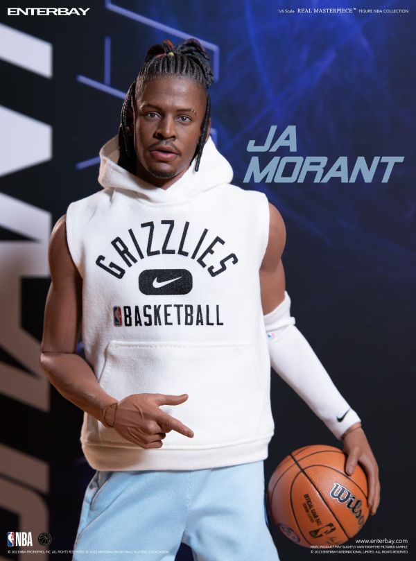 正版授權 Enterbay Real Masterpiece NBA系列 賈·莫蘭特 蠟像級人偶 