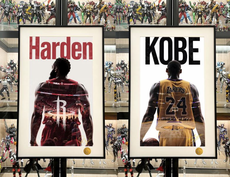 星空《哈登背影》James Harden火箭隊大鬍子NBA登哥裝飾畫 