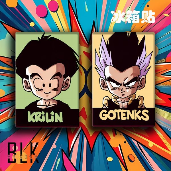 巴洛克 七龍珠悟空超賽貝吉塔悟飯短笛特蘭克斯悟天克斯克林裝飾畫/冰箱貼 