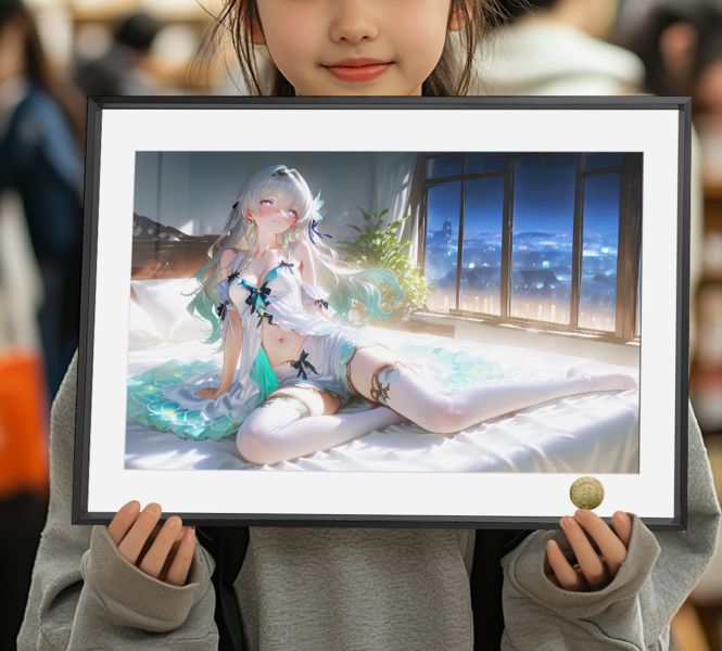 皇呱《白絲流螢》崩壞：星穹鐵道星核獵手裝飾畫 