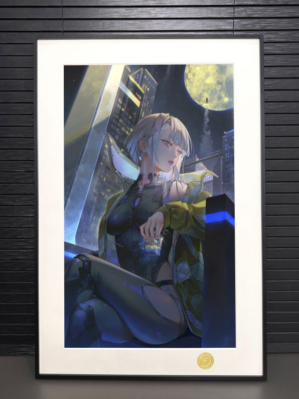 H2工作室 《露西小姐》賽博朋克邊緣行者lucy裝飾畫 