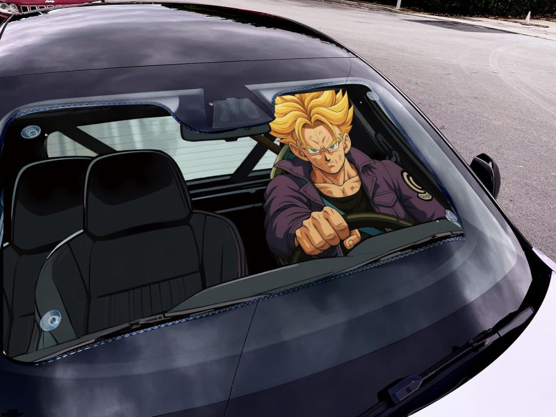 千鳥社《汽車前擋遮陽-特蘭克斯》龍珠超級賽亞人 