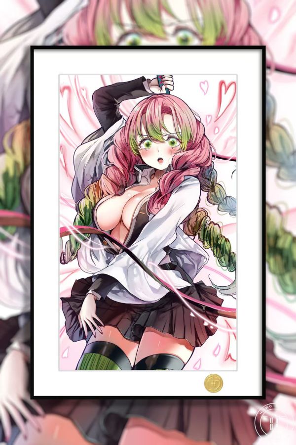 H2工作室 《甘露寺蜜璃》鬼滅之刃戀柱鬼殺隊裝飾畫 