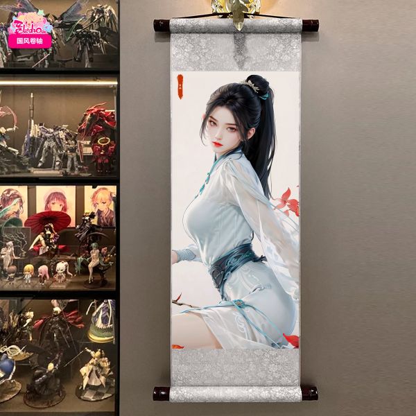 阿喵畫社 寧姚卷軸畫 