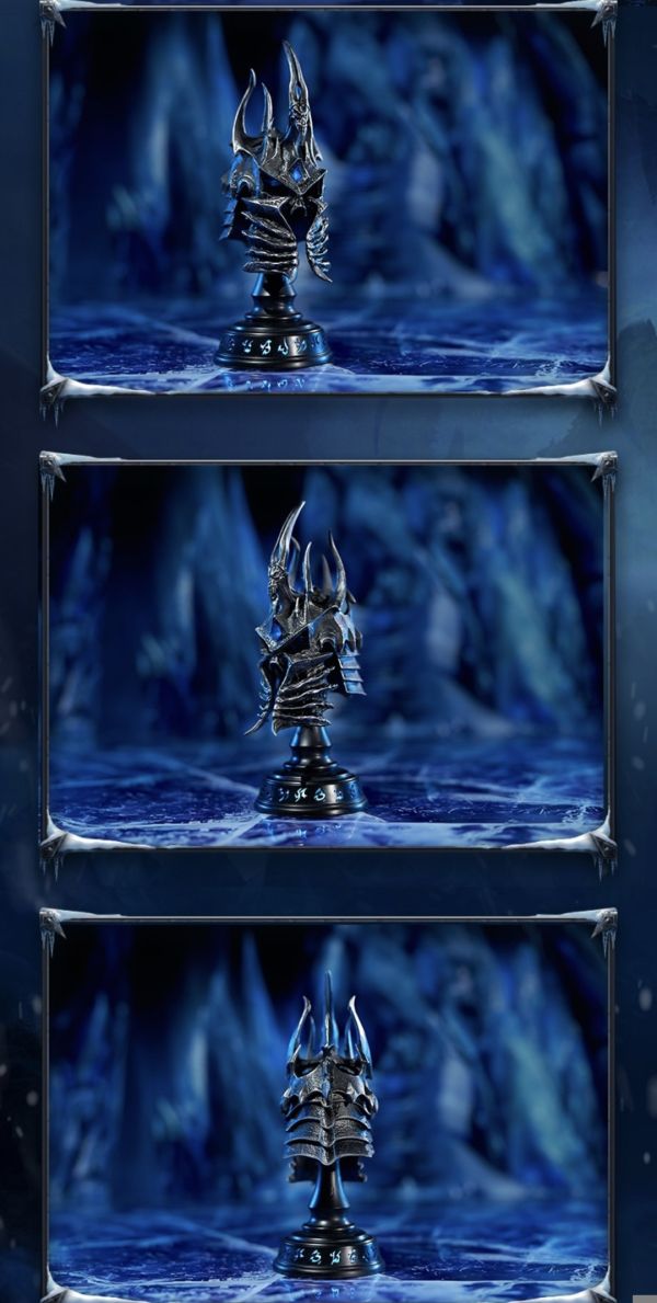 正版授權 Blizzard暴雪 魔獸世界 統御之盔 金屬復刻桌面擺件 
