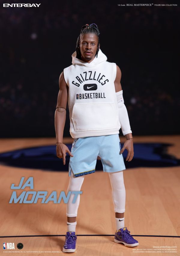 正版授權 Enterbay Real Masterpiece NBA系列 賈·莫蘭特 蠟像級人偶 