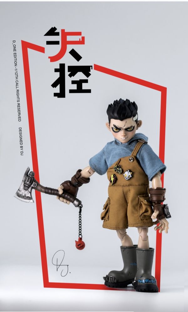 正版授權 D_ONE STUDIO RAGE-ZBOYS系列-牙仔 1/12可動人偶 日常版 