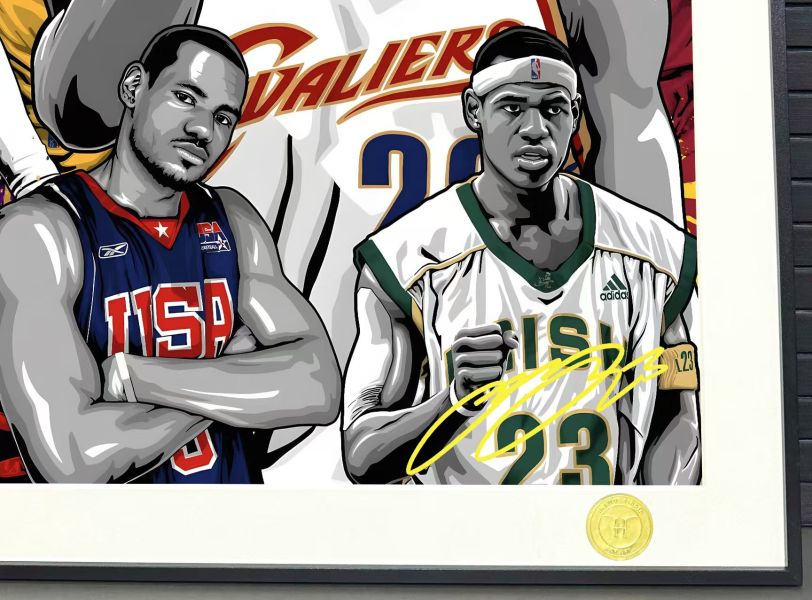 H2 《勒布朗詹姆斯》NBA湖人騎士熱火詹姆斯老詹裝飾畫 