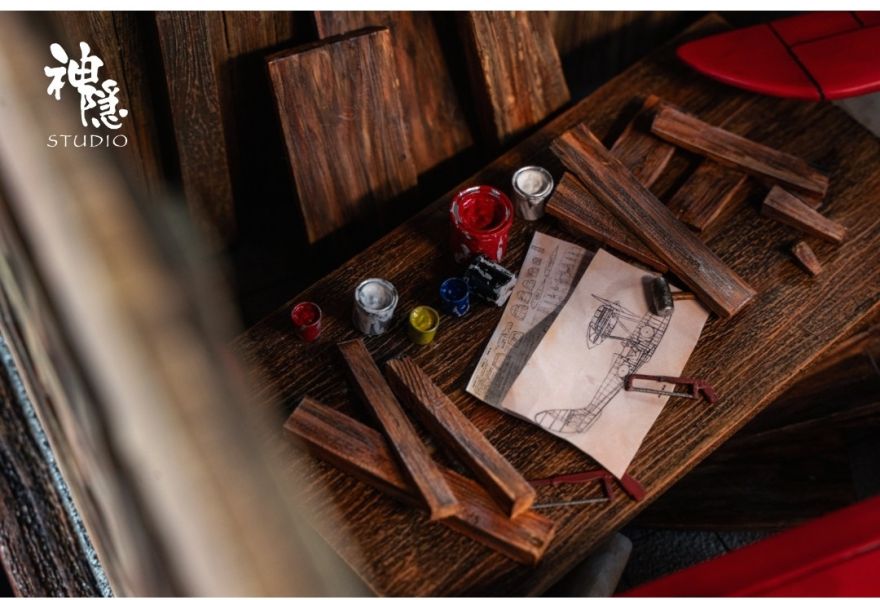 神隱工作室 剪影瞬間系列 紅豬王牌飛行員波魯克 