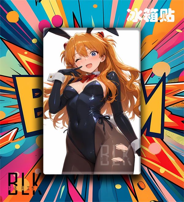 巴洛克《兔女郎明日香》新世紀福音戰士裝飾畫 