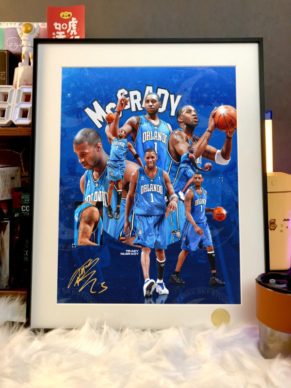 星空 《麥迪》Tracy McGrady 麥克T-Mac NBA二次元裝飾畫 