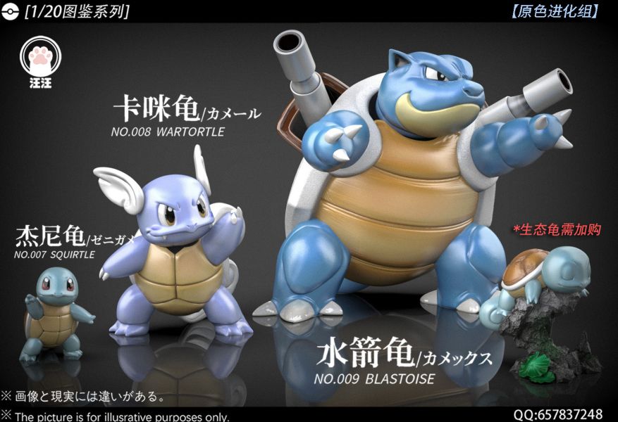 汪汪studio 水箭龜組 1/20圖鑑系列 